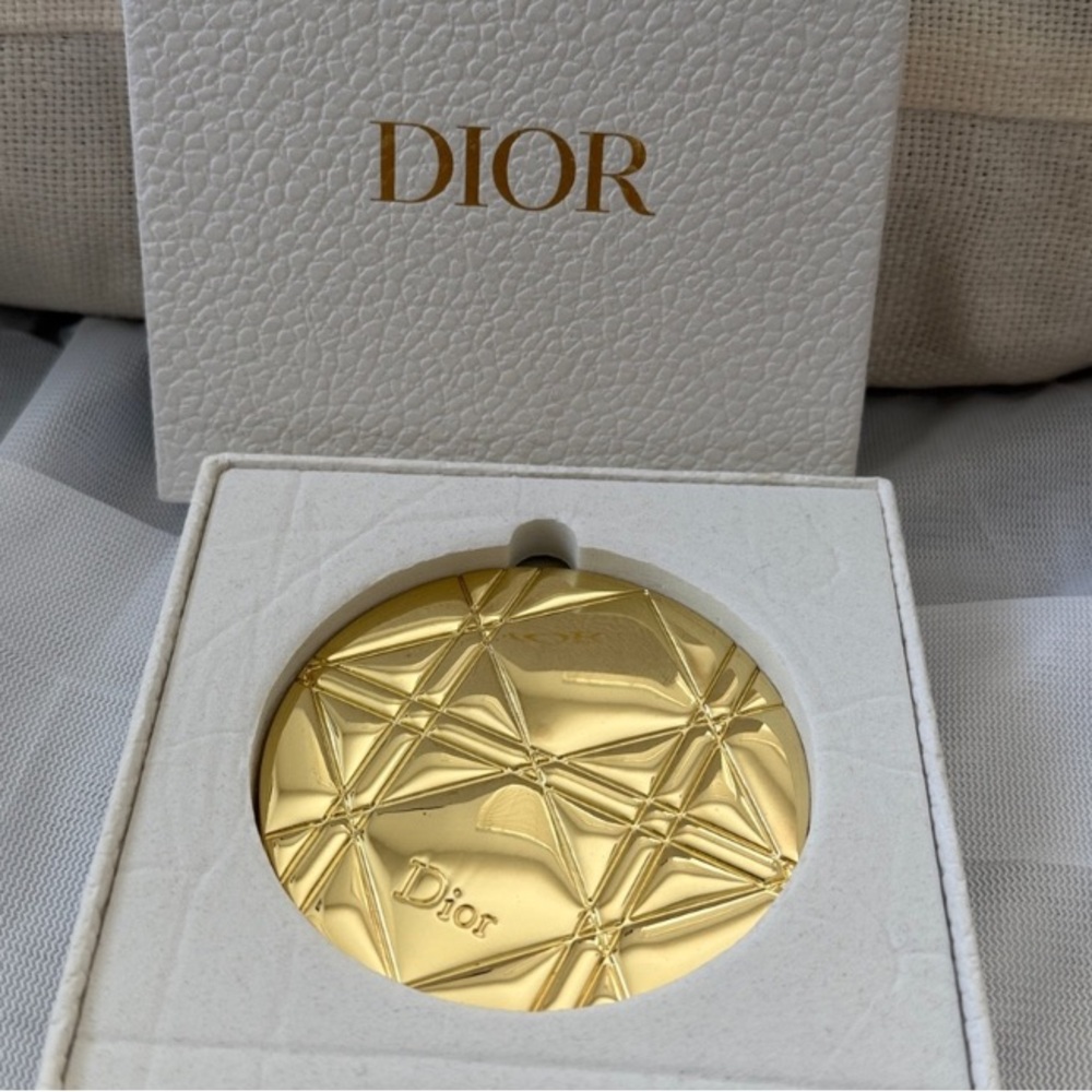 NIB-  Dior Gold-Tone Double Sided Compact Mirror VIP / GWP